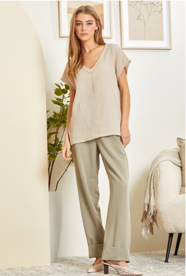 Run With You Top - Taupe