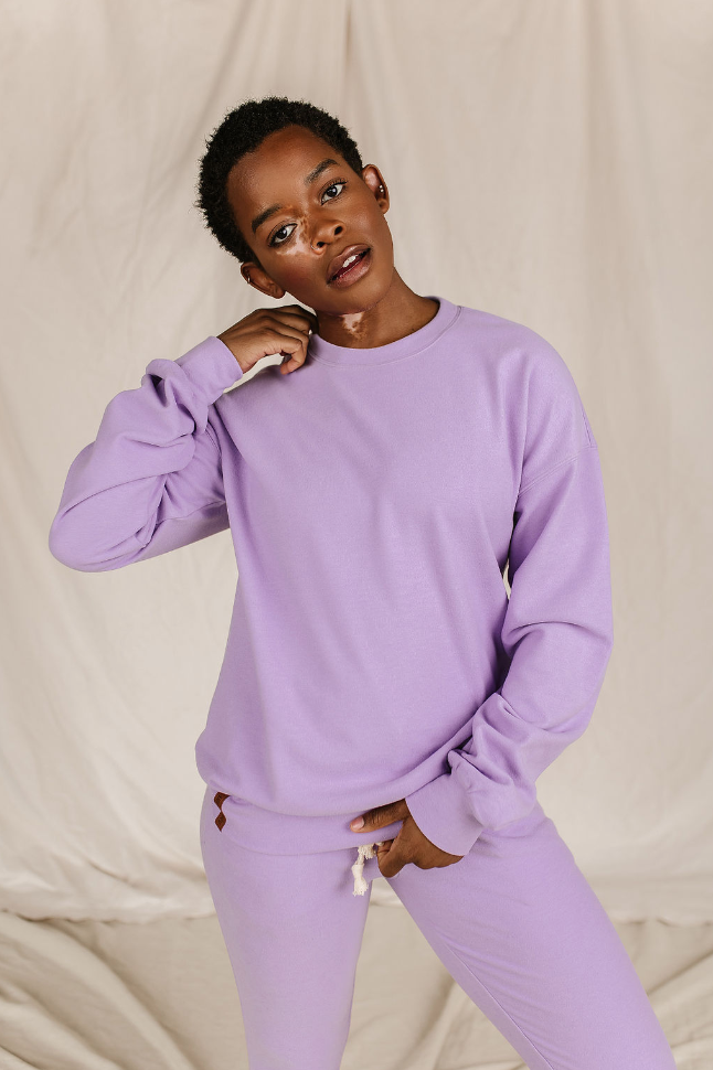 Ampersand Avenue Performance Fleece University Pullover - Wisteria