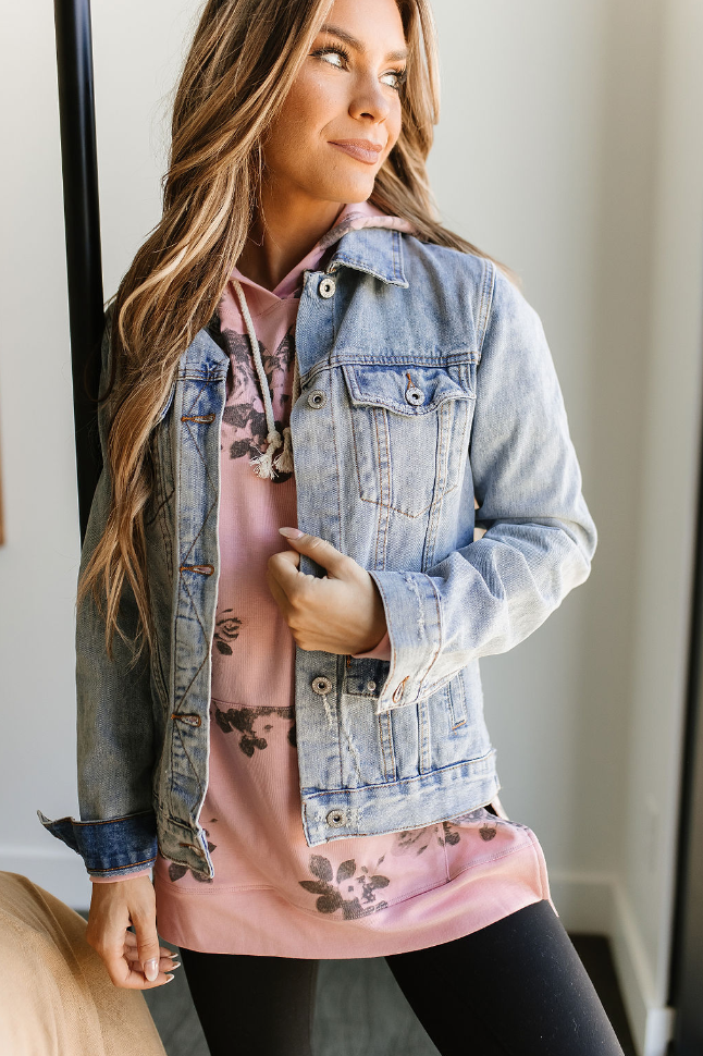 Ampersand Avenue SideSlit Hoodie - Smell The Roses
