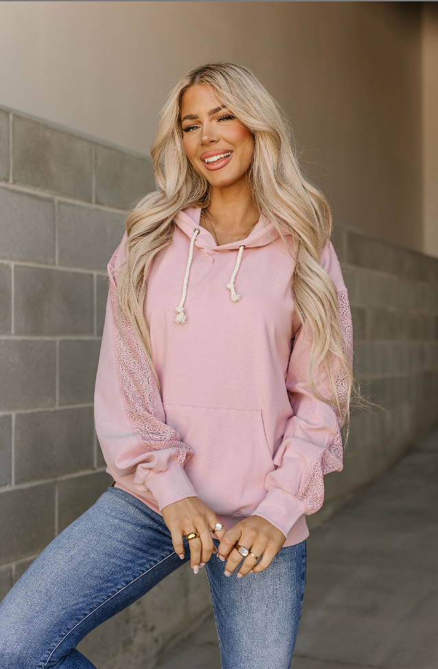Ampersand Avenue University Hoodie - Wonderstruck - Pink