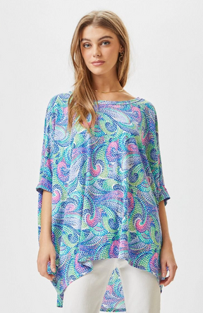 Feeling Free Tunic Top - Royal Multi