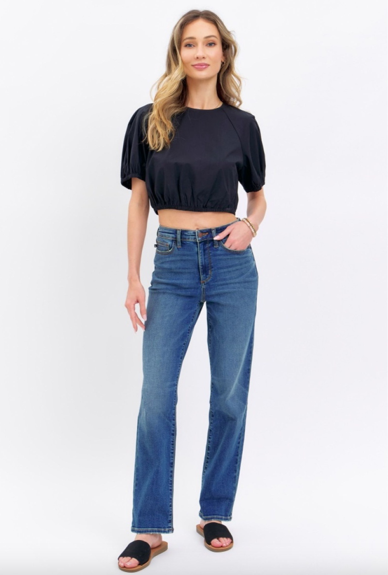 Judy Blue Lightly Distressed Girlfriend Jeans