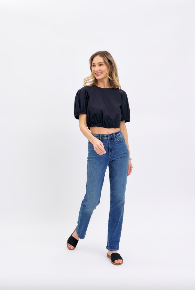 Judy Blue Lightly Distressed Girlfriend Jeans