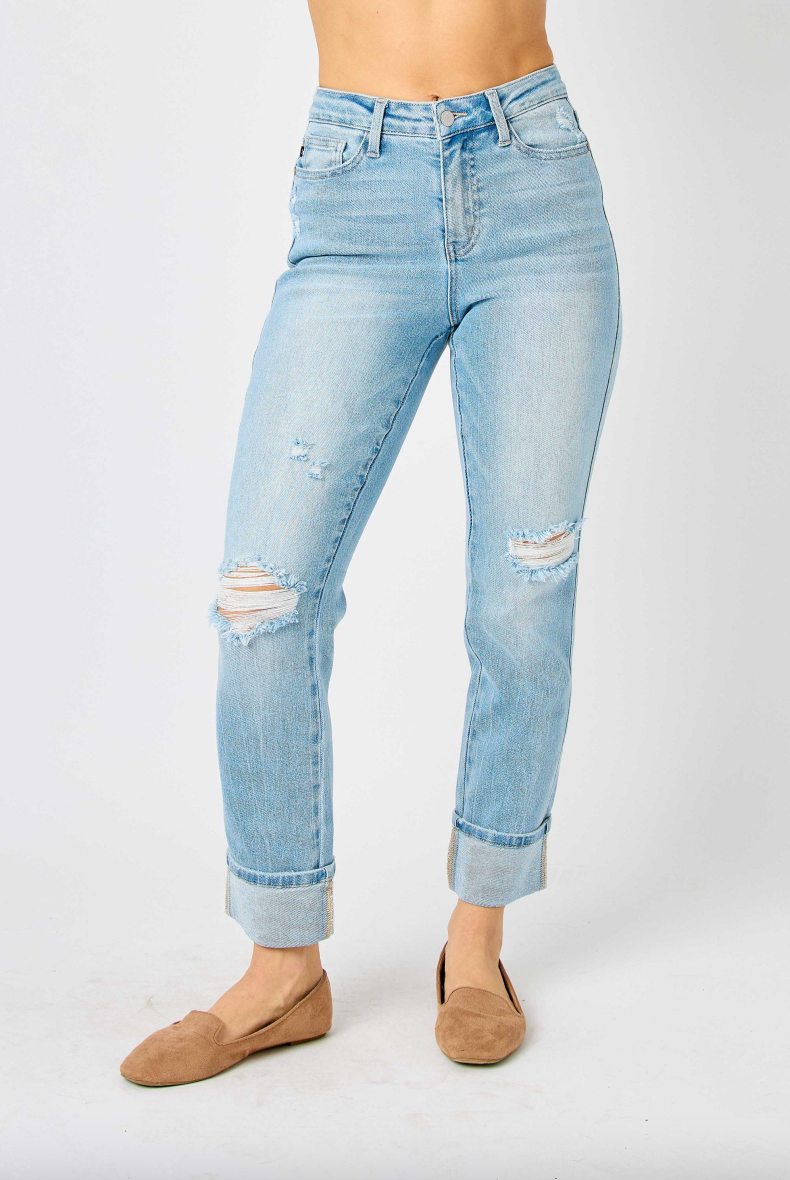 Judy Blue Americana Flag Girlfriend Jeans