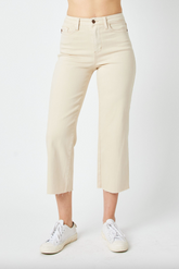 Judy Blue Wide Leg Crop - Bone