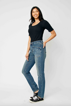 Judy Blue Front Pocket Relaxed Jeans