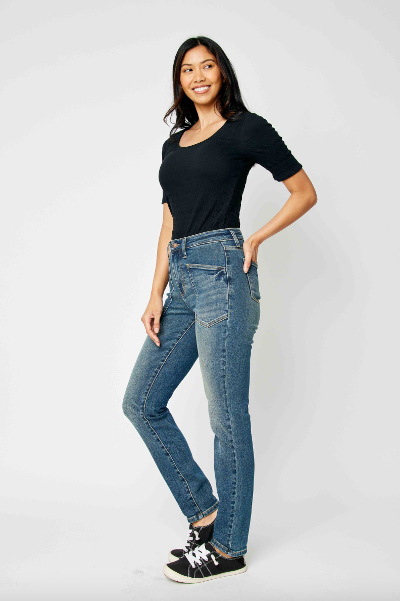 Judy Blue Front Pocket Relaxed Jeans