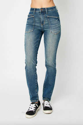 Judy Blue Front Pocket Relaxed Jeans