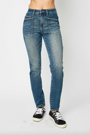 Judy Blue Front Pocket Relaxed Jeans