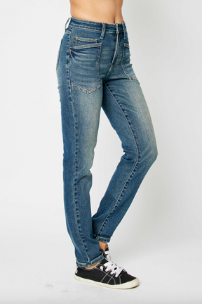 Judy Blue Front Pocket Relaxed Jeans