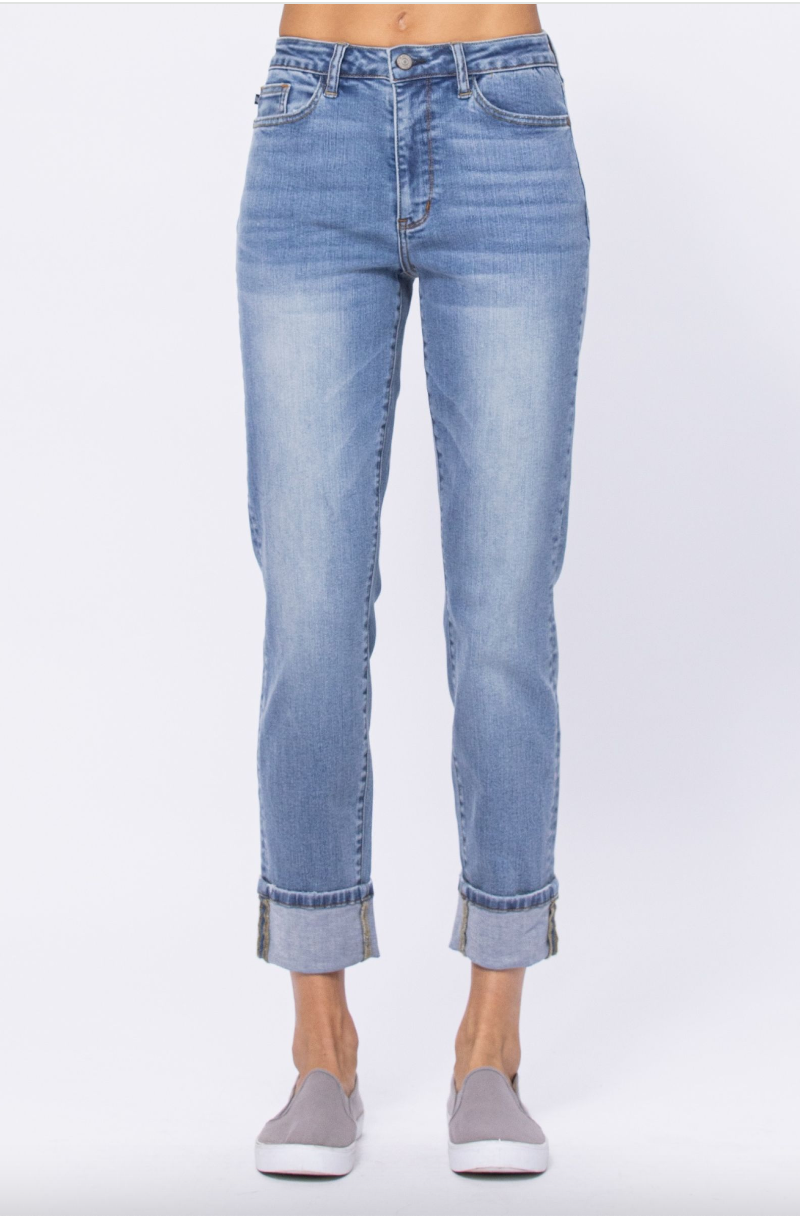 Judy Blue Vintage Wash Boyfriend Jeans