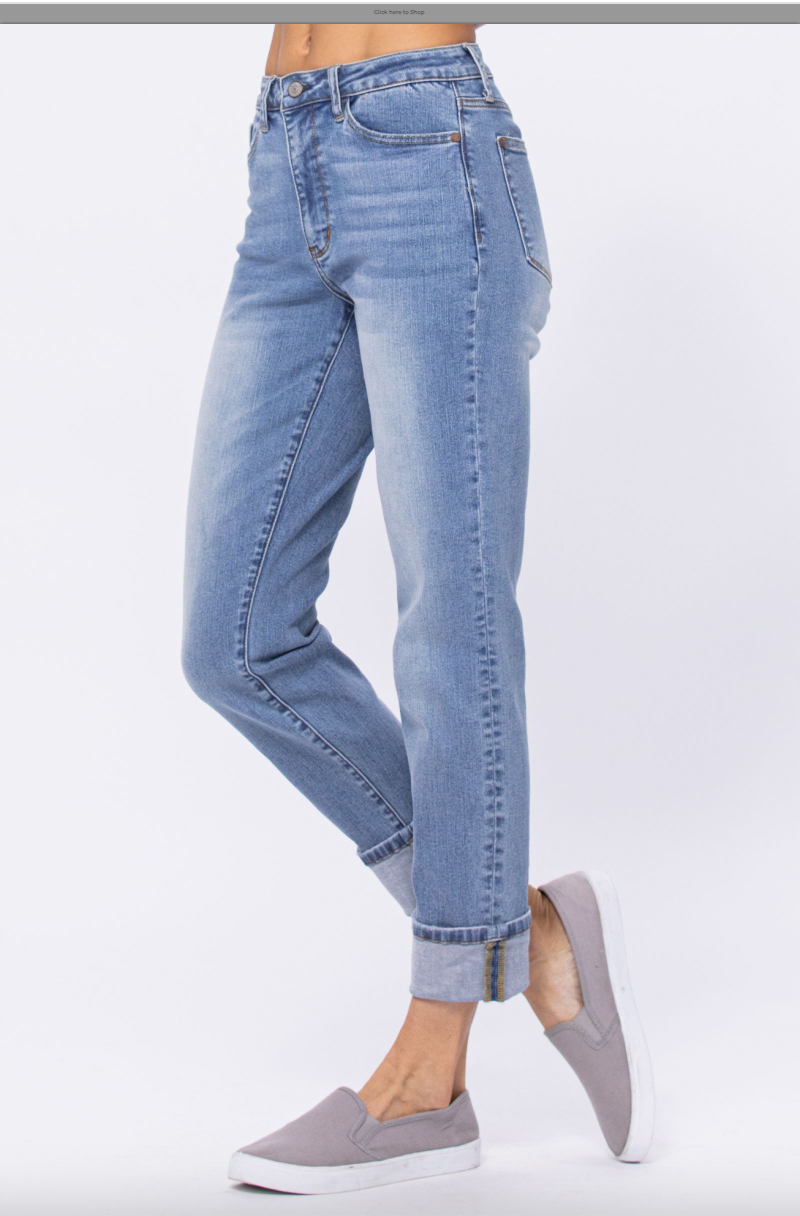 Judy Blue Vintage Wash Boyfriend Jeans