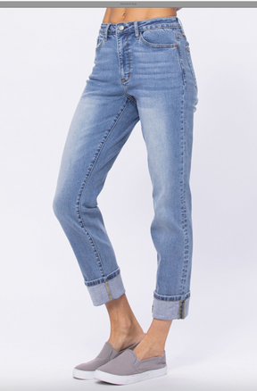 Judy Blue Vintage Wash Boyfriend Jeans