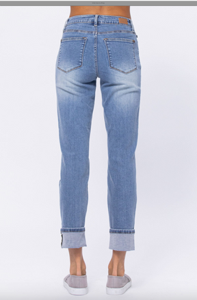 Judy Blue Vintage Wash Boyfriend Jeans