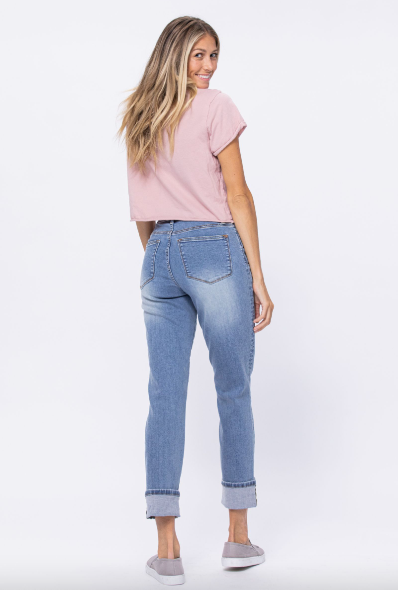 Judy Blue Vintage Wash Boyfriend Jeans