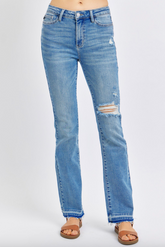 Judy Blue Release Hem Destroyed Bootcut Jeans