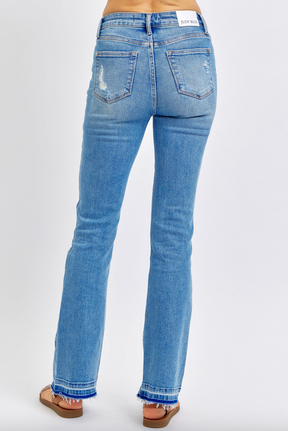 Judy Blue Release Hem Destroyed Bootcut Jeans