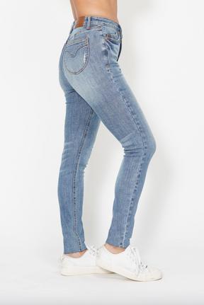 Judy Blue Tummy Control Shield Pocket Skinny Jeans