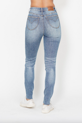 Judy Blue Tummy Control Shield Pocket Skinny Jeans