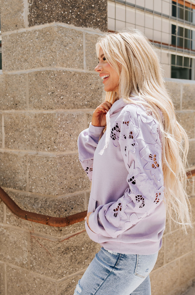 Ampersand Avenue University Hoodie - Love Story - Lilac