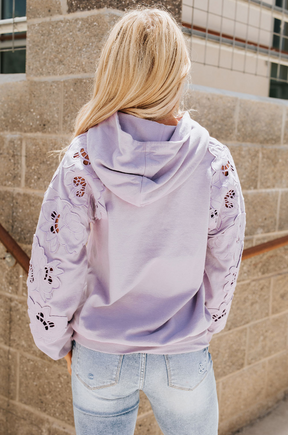 Ampersand Avenue University Hoodie - Love Story - Lilac