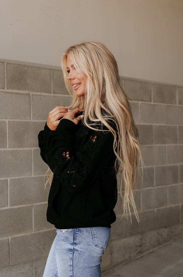 Ampersand Avenue University Hoodie - Love Story - Black