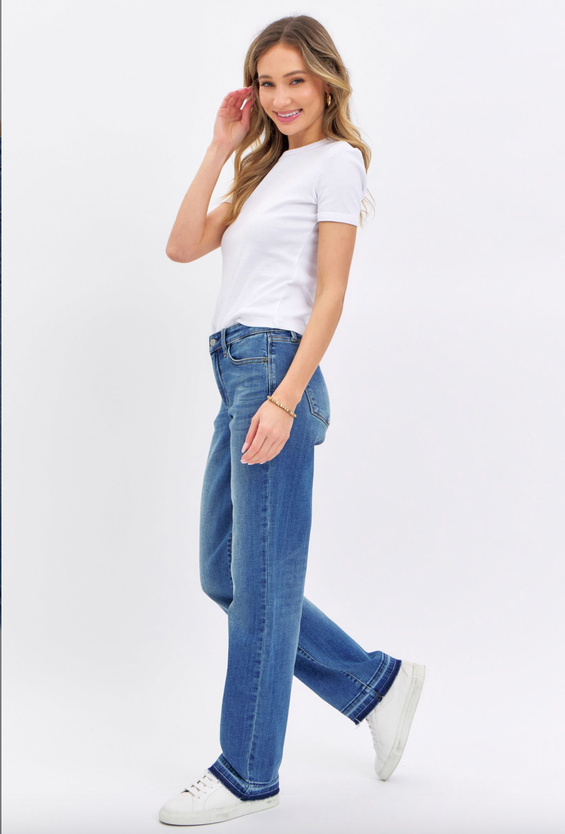 Judy Blue Release Hem Dad Jeans