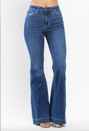 Judy Blue Wide Hem Trouser Flare Jeans