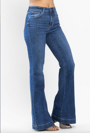 Judy Blue Wide Hem Trouser Flare Jeans