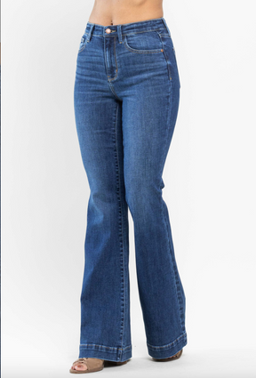 Judy Blue Wide Hem Trouser Flare Jeans