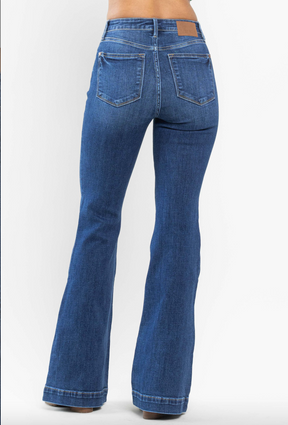 Judy Blue Wide Hem Trouser Flare Jeans