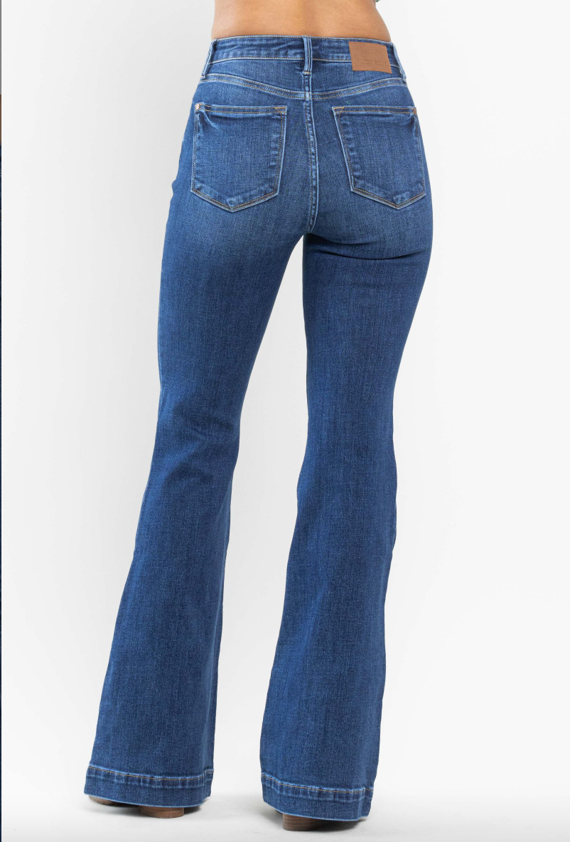 Judy Blue Wide Hem Trouser Flare Jeans