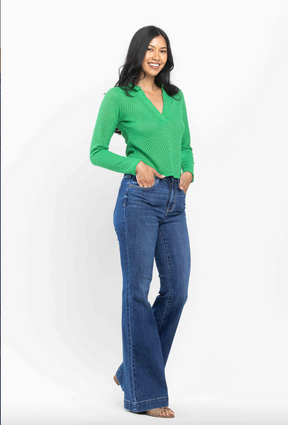 Judy Blue Wide Hem Trouser Flare Jeans