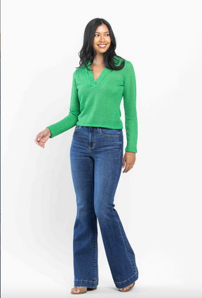 Judy Blue Wide Hem Trouser Flare Jeans