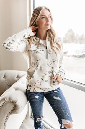 Ampersand Avenue Halfzip Sweatshirt - Head Over Heels