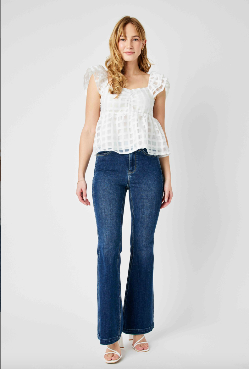 Judy Blue Angled Side Seam Flare Jeans