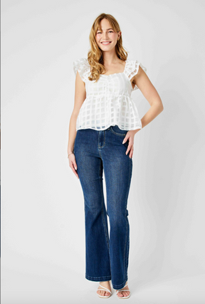 Judy Blue Angled Side Seam Flare Jeans