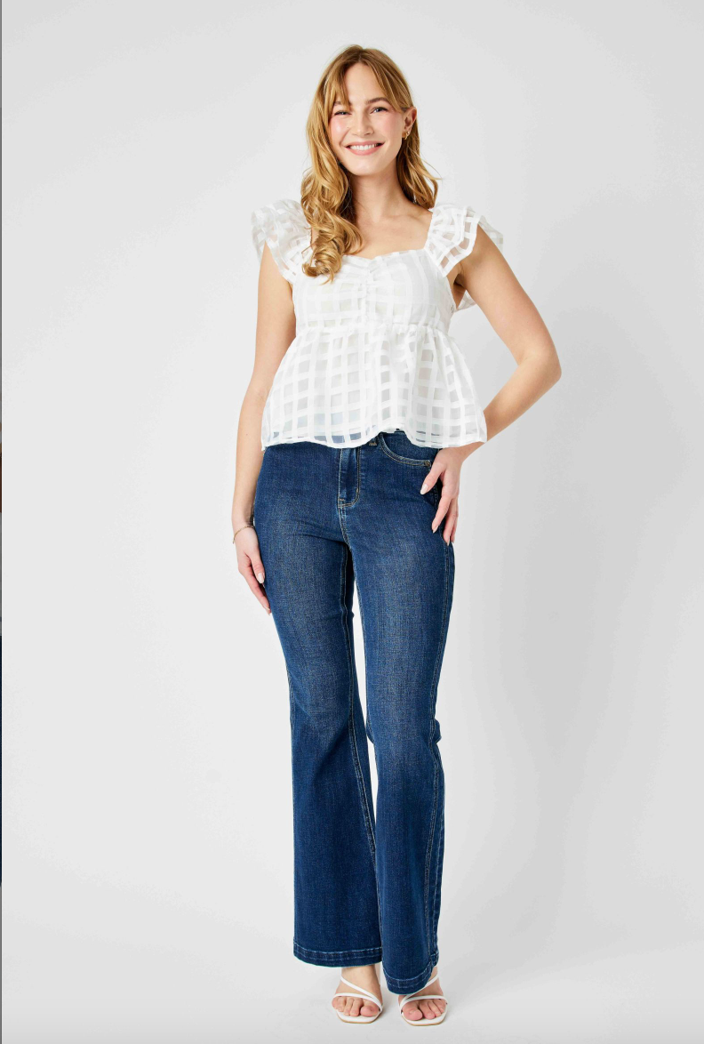 Judy Blue Angled Side Seam Flare Jeans