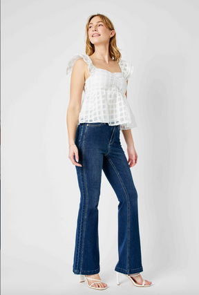 Judy Blue Angled Side Seam Flare Jeans