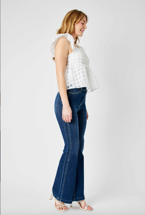 Judy Blue Angled Side Seam Flare Jeans