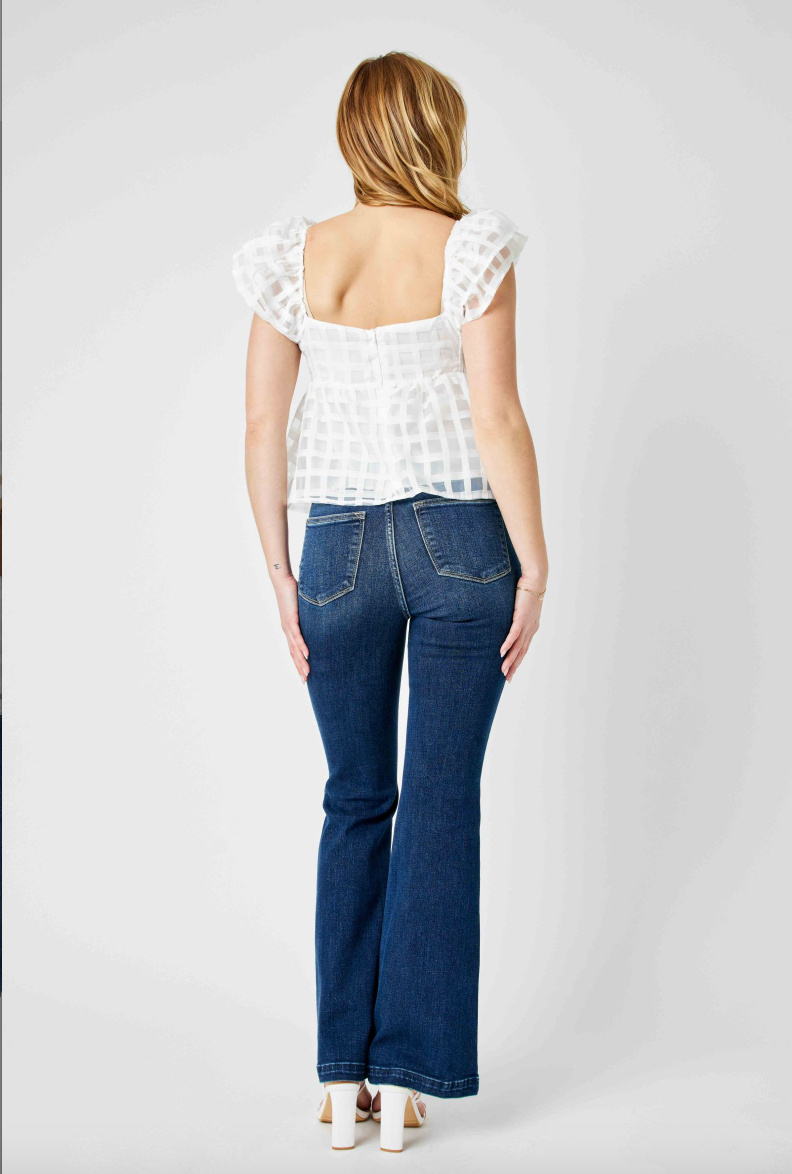 Judy Blue Angled Side Seam Flare Jeans