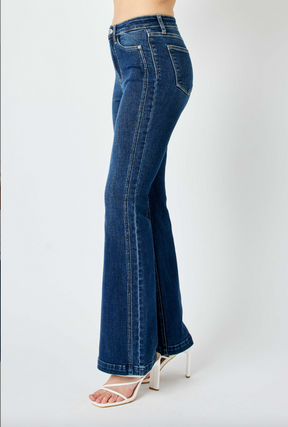 Judy Blue Angled Side Seam Flare Jeans