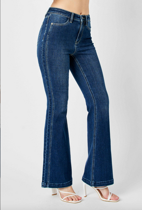 Judy Blue Angled Side Seam Flare Jeans