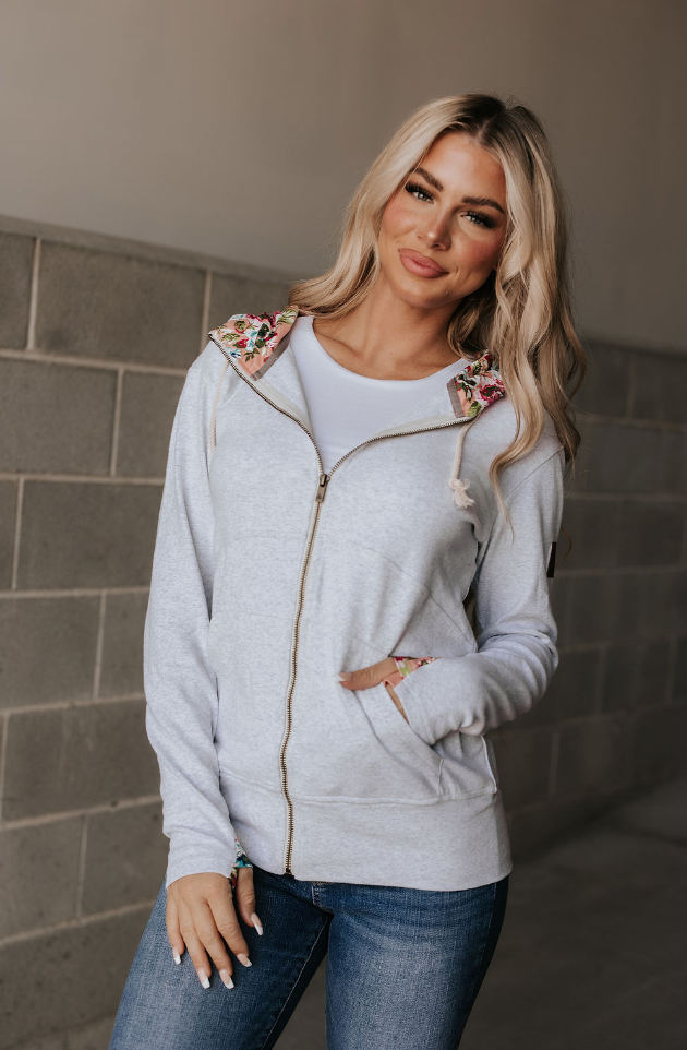 Ampersand Avenue Fullzip Sweatshirt - Hi There