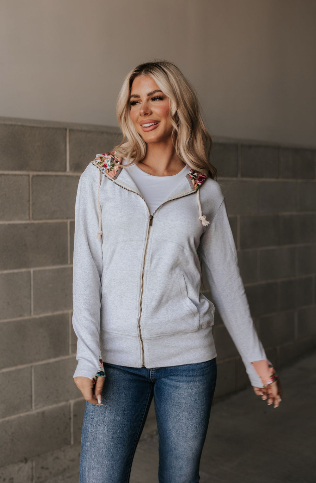 Ampersand Avenue Fullzip Sweatshirt - Hi There
