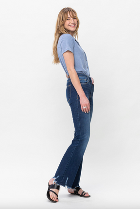 Judy Blue Distressed Hem Bootcut Jeans