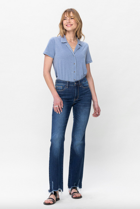 Judy Blue Distressed Hem Bootcut Jeans