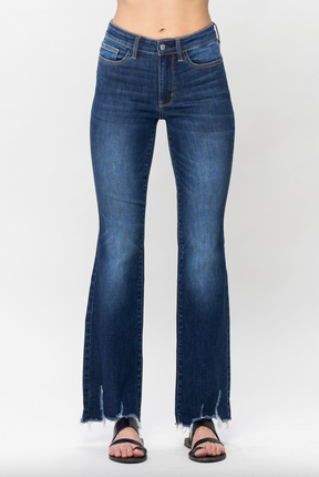 Judy Blue Distressed Hem Bootcut Jeans