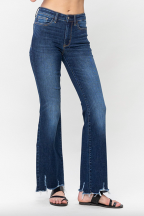 Judy Blue Distressed Hem Bootcut Jeans