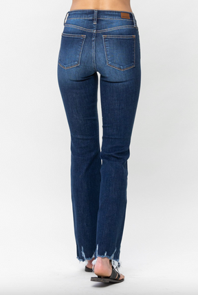 Judy Blue Distressed Hem Bootcut Jeans